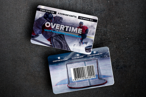 Визитки, сертификаты,бонусные карты для хоккейного магазина