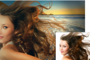 Замена фона, выделение волос