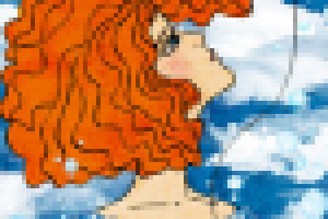 Красный шарик в синем небе