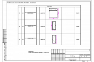 Ведомость заполнения оконных проемов