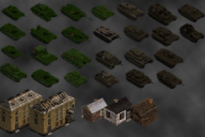 Моделирование танков и зданий для игры