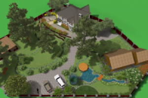 Дизайн участка на возвышенности