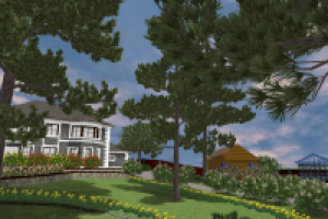 3Д визуализация участка на возвышенности