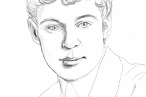 Портрет Есенина. Имитация карандаша