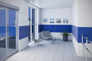 Интерьер проходной на предприятии