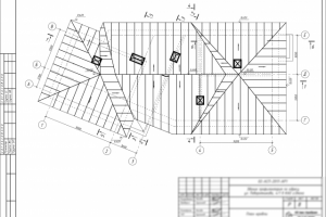 Коттедж, план кровли