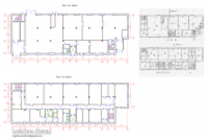 Оцифровка чертежа. Здание (2 этажа).