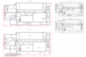 Оцифровка чертежа. Здание (2 этажа).