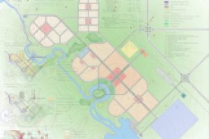 Город. Чертеж и схемы с растровой подложкой