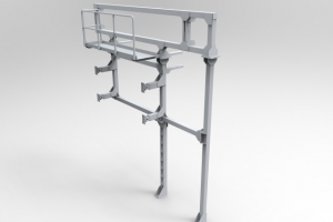 Сварная несущая рама с техническим мостиком