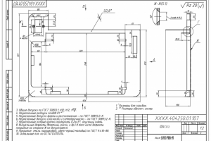 Чертеж гнутой детали после лазерной резки