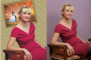 небольшой коллаж с обработкой фото для рекламы тамады