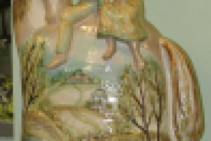 Статуарная пластика " На прогулке" керамика