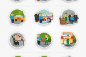 Разработка персонажей в векторе для сайта