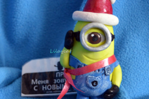 Новогодние Миньёны из полимерной глины