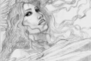 Рисунок Девушка птица