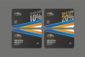 дизайн дисконтной карты в фирменных цветах