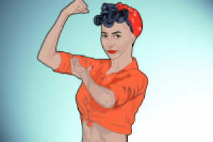 Цифровой цветной портрет в стиле Pop Art