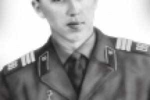 Цифровой чёрно-белый портрет