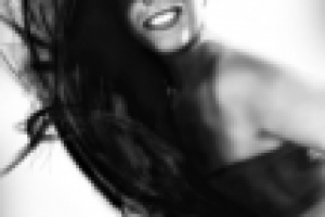 Цифровой черно-белый портрет напечатанный на фотобумаге