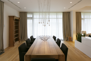 Квартира . Пестово . Занавеси из льна и хлопка