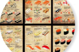 Дизайн Большого Меню Для доставки Суши