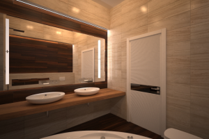 Дизайн ванной  в рамках проекта крупного современного частного д