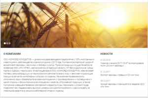 Сайт компании КОНКОРД КОМОДИТИЗ