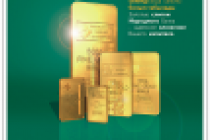 Плакат с золотыми слитками Народного банка