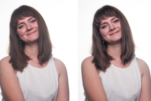 простой портрет со светом и ретушью №3 (до/после)