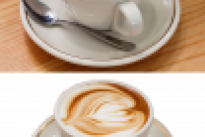 обтравка чашки с кофем