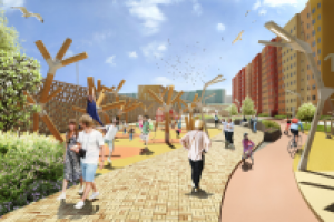 Благоустройство жилой среды микрорайона Нагорный Парк