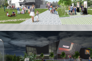 Визуализация реконструкции территории сквера и кинокомплекса