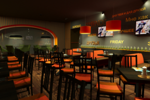 Интерьер кафе. Москва