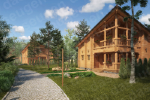 Коттедж из бруса на базе отдыха