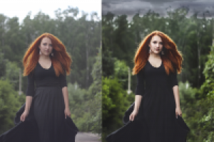 цветокоррекция, ретушь.