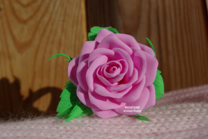 Розовая Роза (иранский фоамиран)