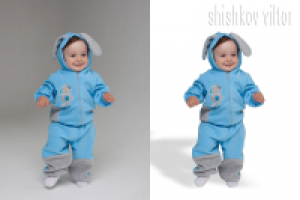 Перенос изображения на белый фон, добавление тени.