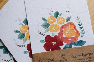 Принт Акварельные цветы