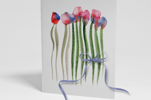 Открытка Тюльпаны