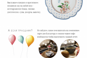 Текст — описание услуги доставки еды