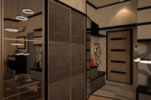 прихожая в трехкомнатной квартире