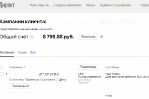 Настройка Яндекс Директ