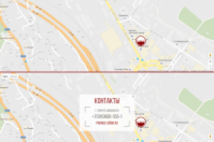 Карта с модальным окном jQuery