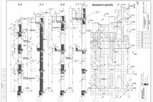 Архитектурно-строительные чертежи. Фасад.