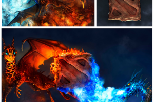 коллаж, создание изображения для викторины по игре дота2