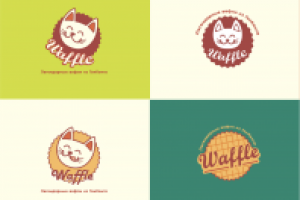 Разработка логотипа для сети киосков стрит-фуд "Waffle"
