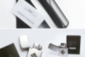 Макет часов и зажигалки с нанесением для рекламного агентства