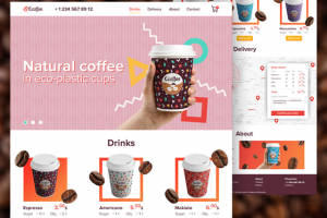 Дизайн сайта онлайн доставки кофе