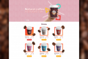 Дизайн сайта онлайн доставки кофе